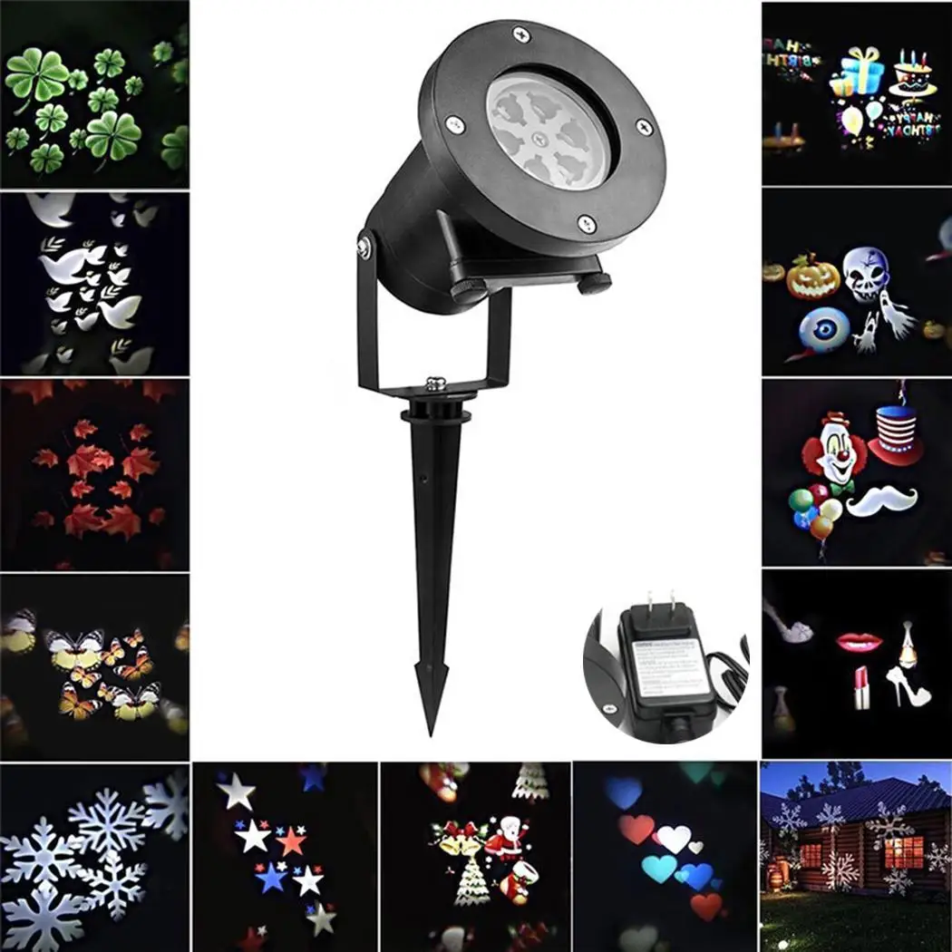Рождественский светодиодный пейзаж проектор огни Водонепроницаемый 110 V-240 V