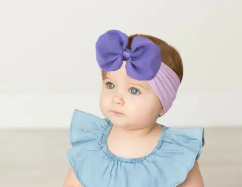 Baby Headwear Newborn Kids Princess Cute Bow Knot Nylon Headband Hairwear Hairband | Детская одежда и обувь