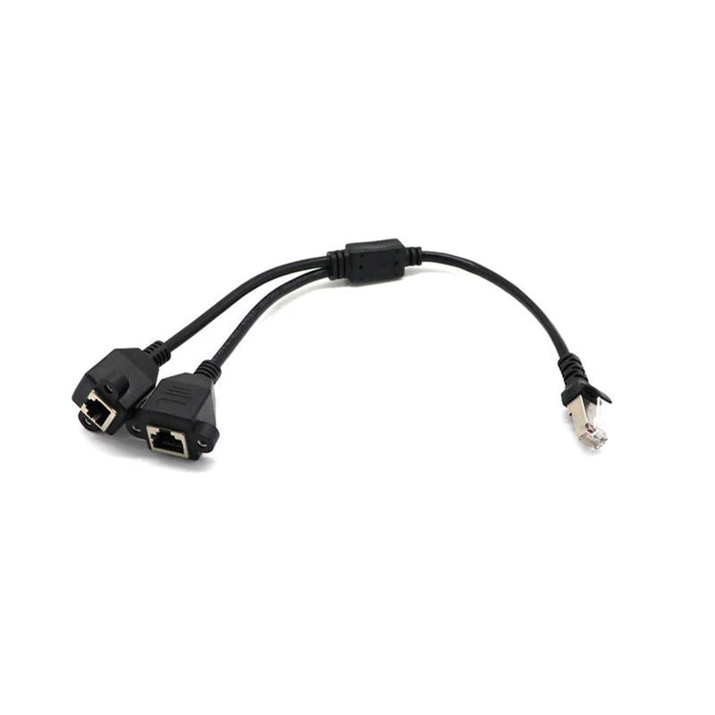 Топ Rj45 1 штекер 2 женский порт Ethernet сетевой кабель разветвитель удлинитель