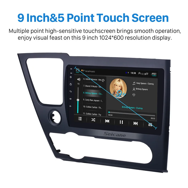 Seicane 2 Din 9 &quotAndroid 10 0 автомобильный радиоприемник с навигацией GPS мультимедийный