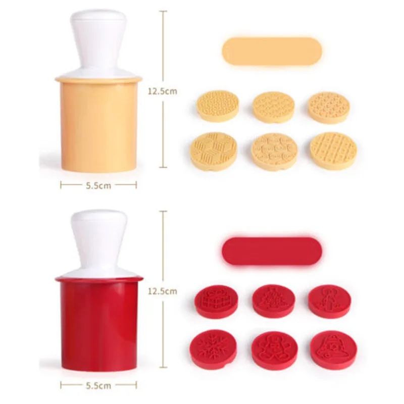 6PCS New Christmas tree Silicone Chocolate Cake Cookie Cupcake DIY Stamp Mould Set | Дом и сад