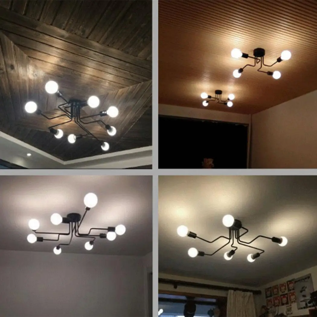 DIY E27 арт паук потолочный светильник современный скандинавский ретро Edison