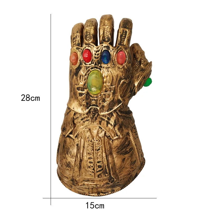 Латексные перчатки Thanos Infinity Gauntlet с светильник для косплея Железного человека