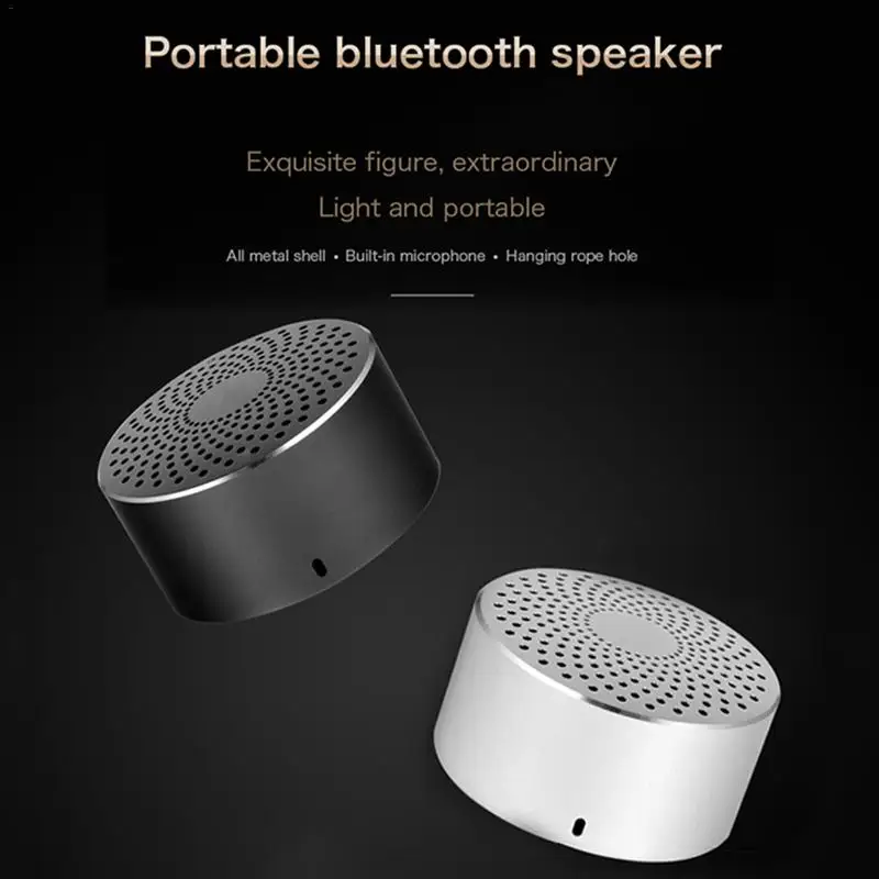 Bluetooth Динамик портативный мини-сабвуфер Беспроводной металла стереоколонка HiFi