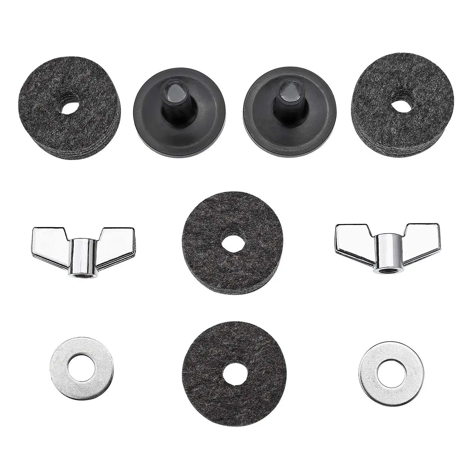 18 шт. аксессуары для замены Cymbal Felts Hi-Hat клатч войлок Hi Hat чашка рукава с базовыми
