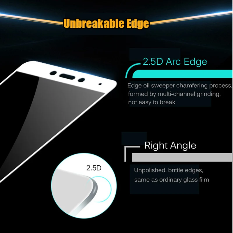 XINDIMAN 3D curved full tempered glass for xiaomi redmi4X black white screen protector redmi Note4 note4X front film | Мобильные