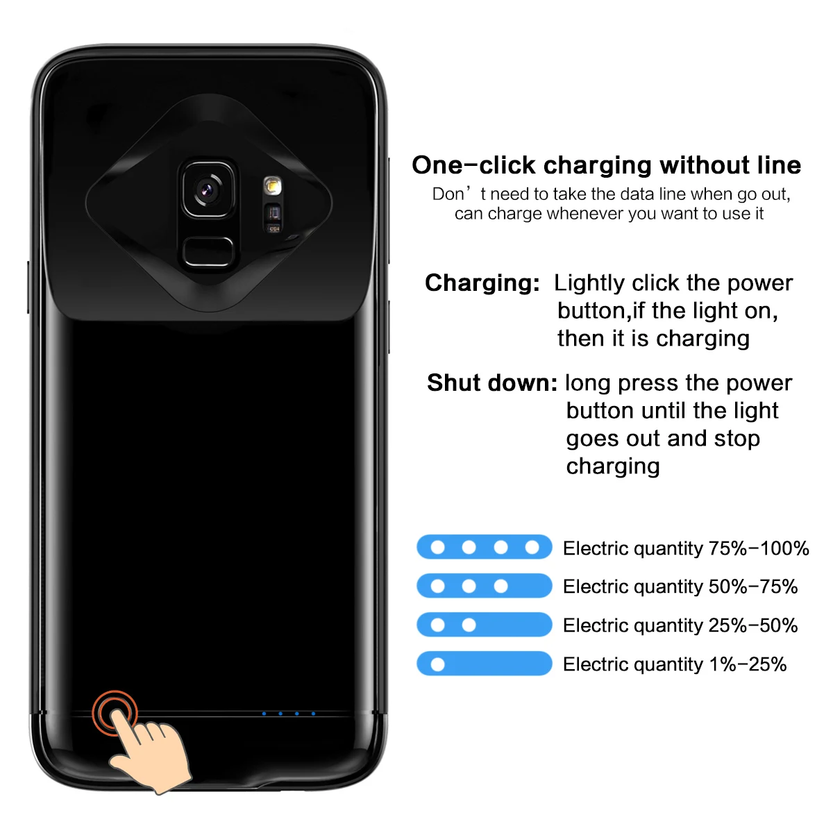 Чехол WIN чехол для зарядного устройства samsung Galaxy S9 Plus аккумулятора 4200 мА/ч внешний
