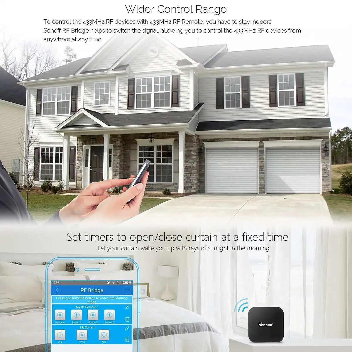 Sonoff RF Bridge WiFi 433 мГц Замена умный дом автоматизация универсальный переключатель