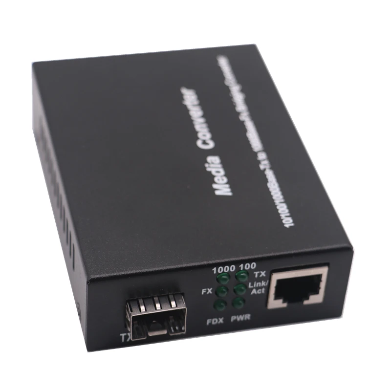 Гигабитный медиа-конвертер SFP 1000 Мбит/с SFP-волокно в RJ45 оптический медиаконвертер