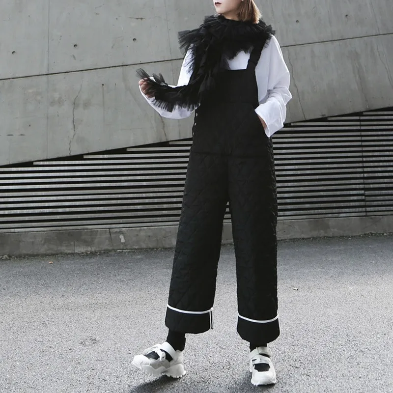 TWOTWINSTYLE Argyle Комбинезоны женские без рукавов хитовые цвета плюс плотные брюки
