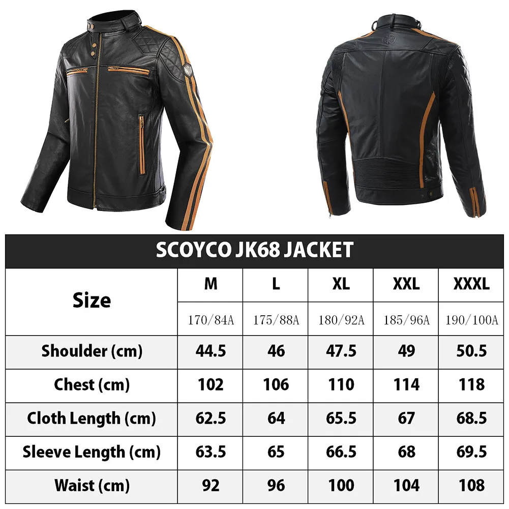 Мотоциклетная куртка SCOYCO винтажная байкерская из яловой кожи в стиле