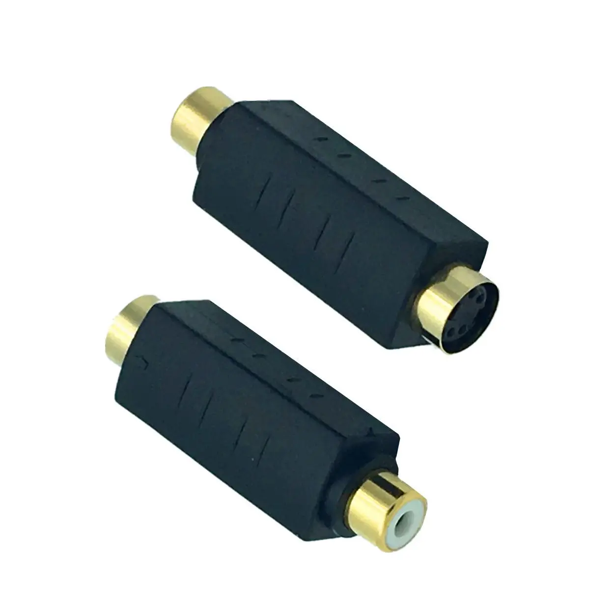 IG-2x S-VHS 4Pin Джек RCA конвертер видеоадаптера позолоченный видеомагнитофон