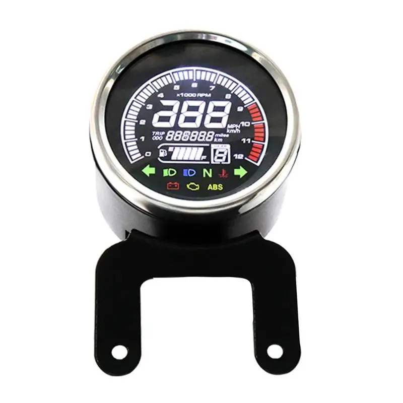 VODOOL 12V мотоциклетный ЖК светильник цифровой измеритель скорости тахометр