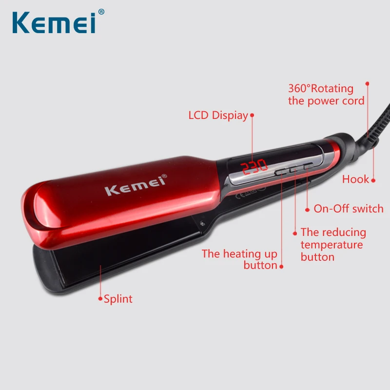 Профессиональный выпрямитель Kemei S9620 кератиновая терапия цифровой с Умной вилкой