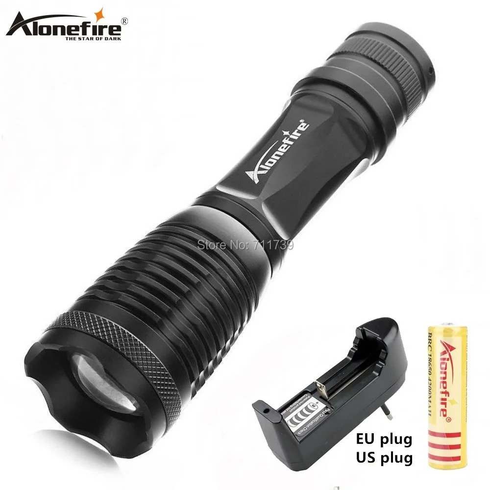 Светодиодный тактический фонарик AloneFire E007 CREE XML T6 V6 L2 портативный фонарь с