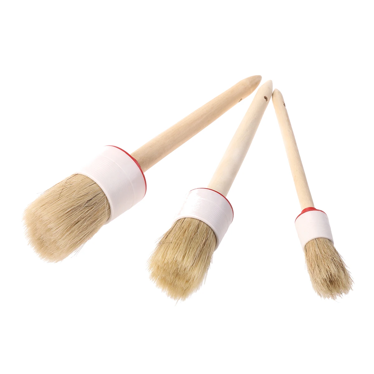 3pcs Washing Brushes Car Cleaning Washer Scratch-Free Handle Pig Hair Material Brush Tool For Wheel Vehicle | Автомобили и