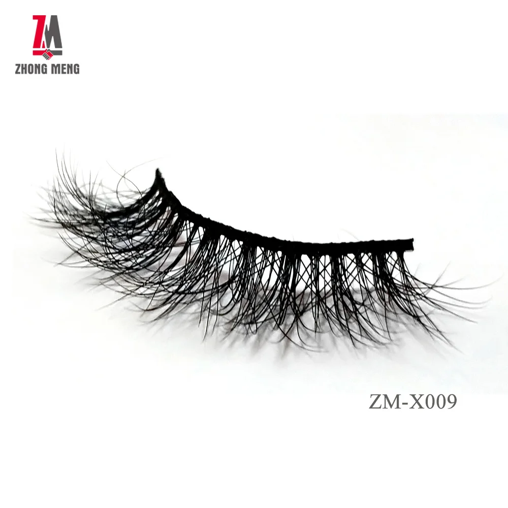 invisible band mink fur false eyelash own brand siberian lashes top grade clear hand mande 3d eyelashes ZM X009 | Красота и здоровье