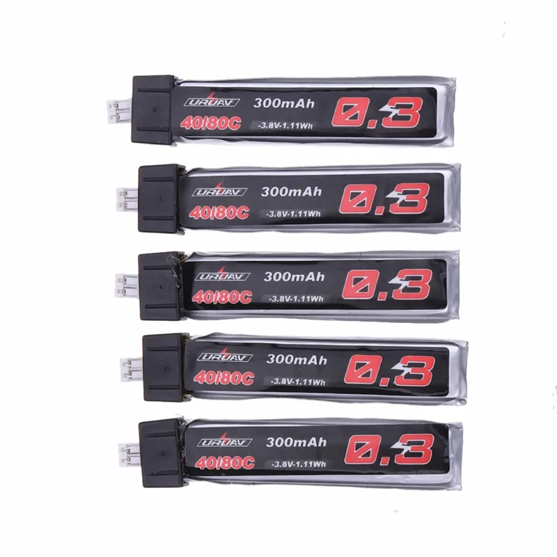 5 шт. URUAV 3 8 V 300Mah 40/80C 1S HV 4 35 Lipo батарея PH2.0 разъем для TRASHCAN Snapper6 7 Mobula7 модели Drone часть