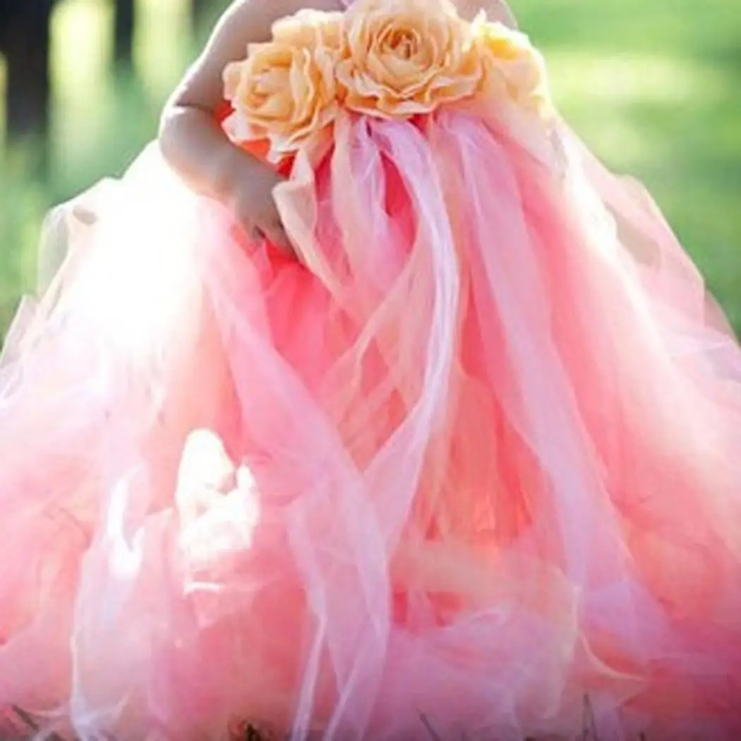 Сетчатая юбка пачка для девочек свадебного украшения фатиновая в рулоне