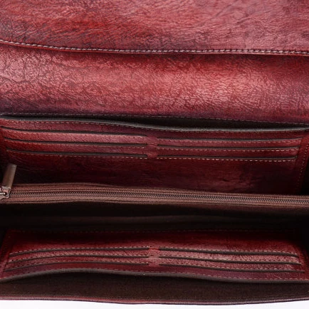 Red Leather Studded Purse |