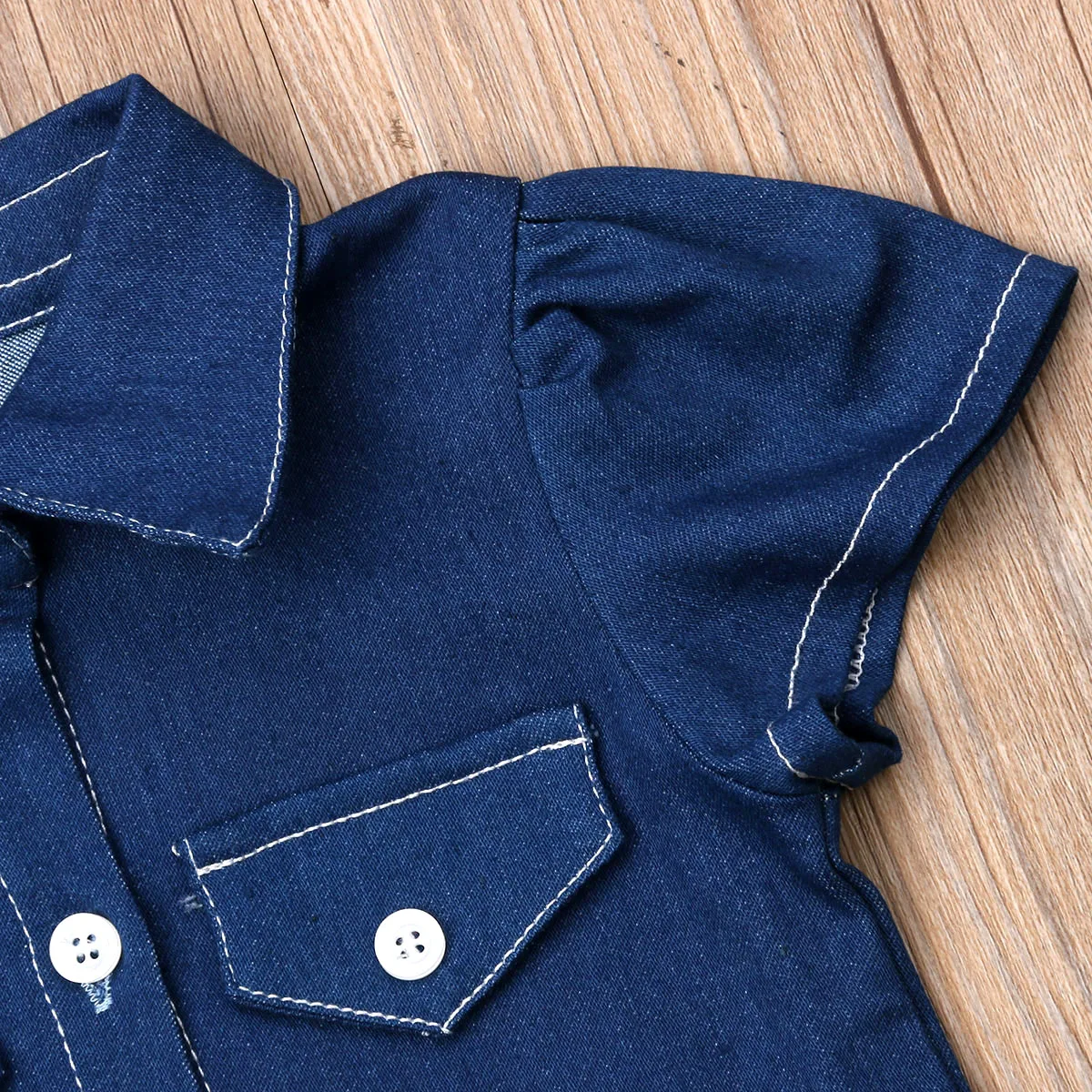 Girl Summer Patchwork Princess Dresses Clothes Baby Girls Kids Cotton Dress Floral Denim Party 1-6T | Детская одежда и обувь