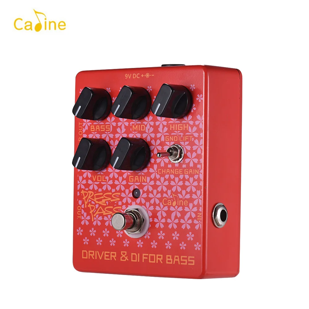 Caline CP 59 красные педали для электрогитарных эффектов с настоящим байпасным