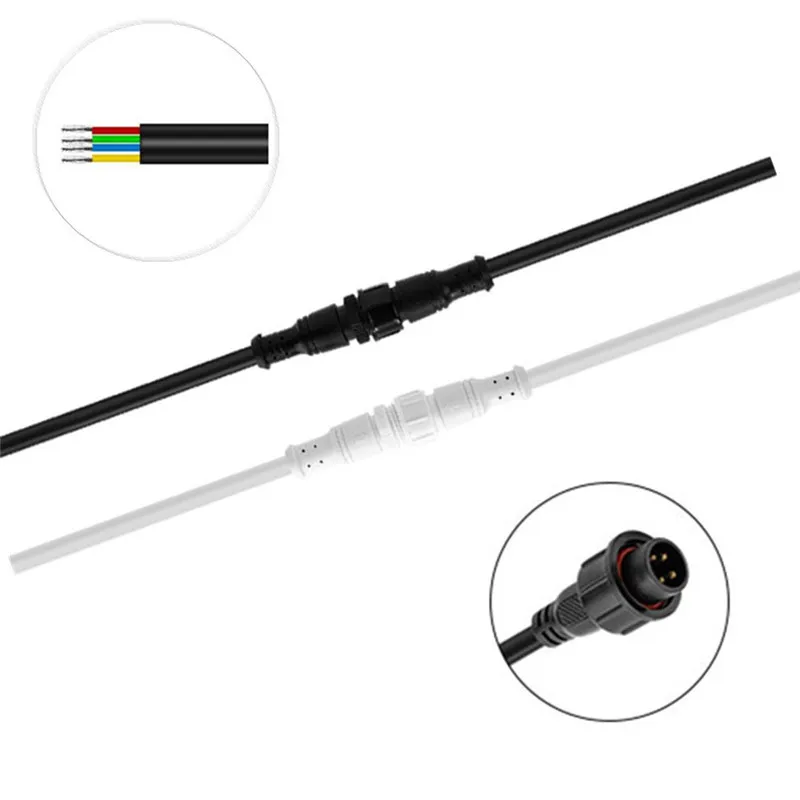 CLAITE 4 Pin 4A 20AWG белый черный Водонепроницаемый женский и мужской соединительный