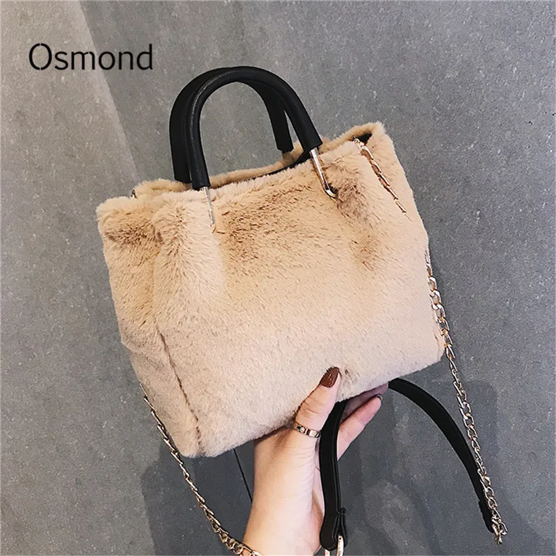 Osmond винтажные женские сумки из искусственного меха через плечо для женщин