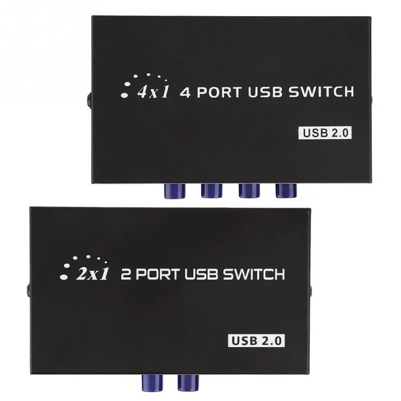 2/4 порт USB 2 0 ручной распределительный переключатель коробка для ПК Принтер