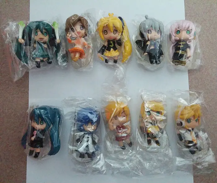 10 шт./компл. Nendoroid Petit Vocaloid фигурка хорошая улыбка Хацунэ Мику Фигурки игрушки для
