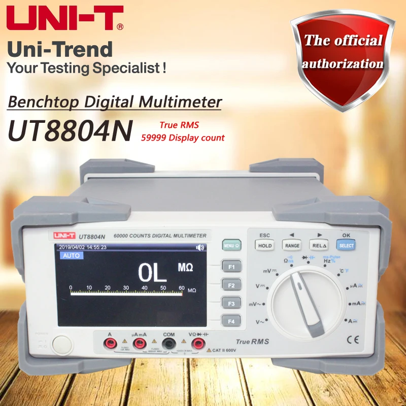 UNI T UT8804N Настольный цифровой мультиметр Автоматический диапазон True RMS
