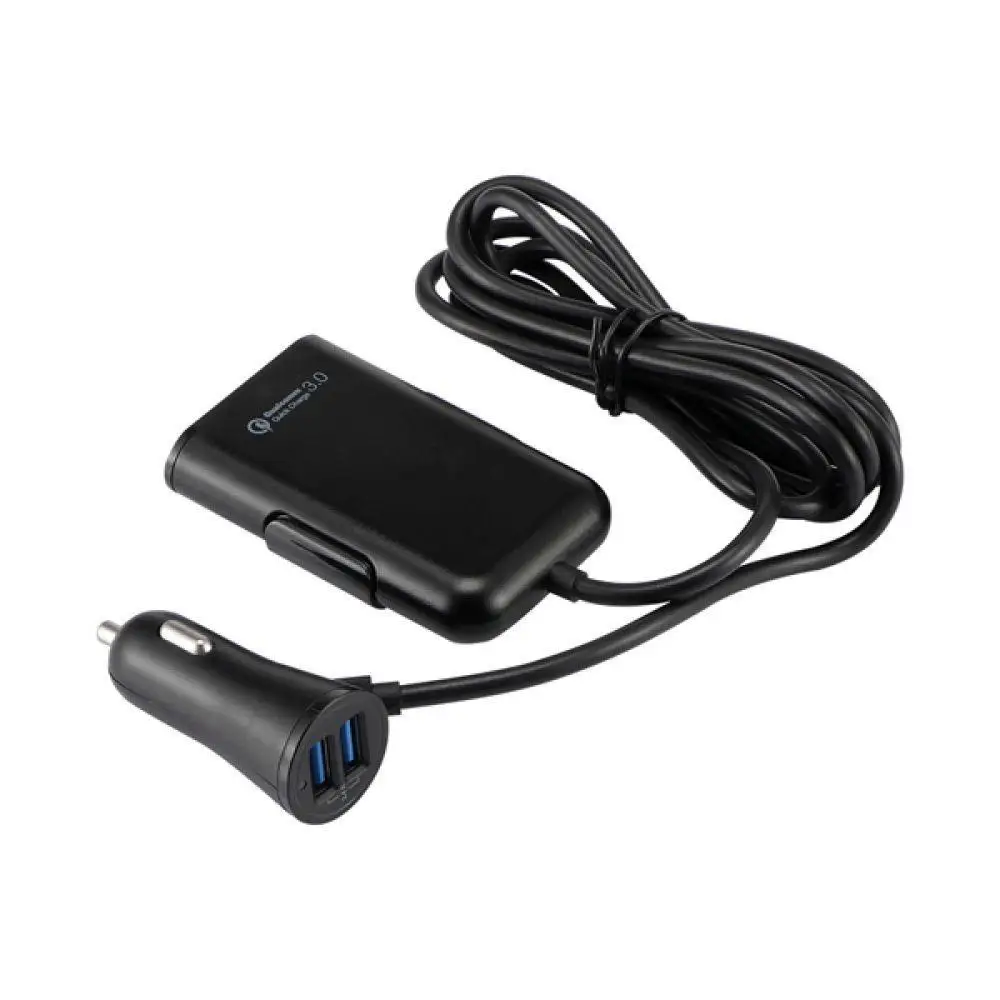 Универсальное 3.1A 4 порта USB Автомобильное зарядное устройство QC3.0 Быстрая зарядка