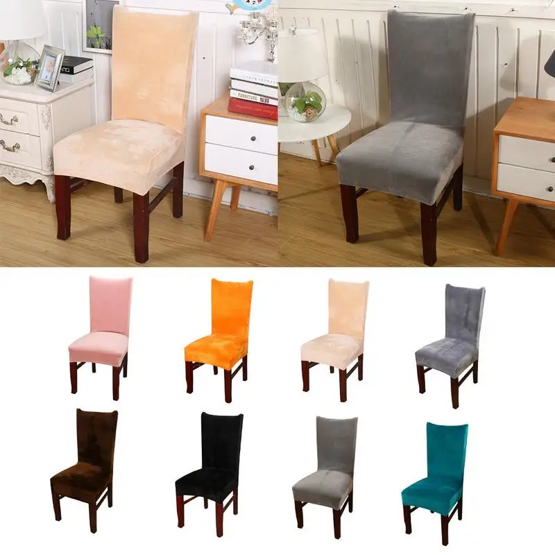 Stretch Fox Velvet Chair Cover Dining Seat Banquet Wedding Home Slipcover Protector | Дом и сад