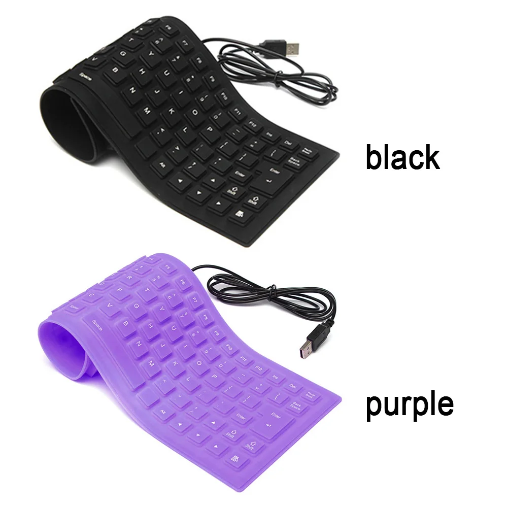 Novelty Design Laptop Notebook Portable Flexible Silicone Keyboard Foldable Waterproof Dustproof USB Silent Keys PC | Компьютеры и
