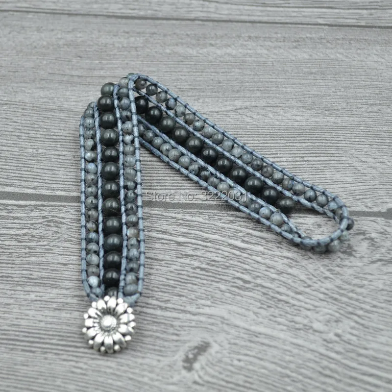 Boho натуральные камни из бисера манжеты браслеты браслет ручной работы на