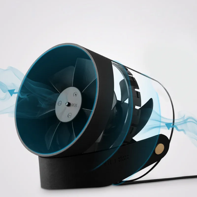 VH White/Black Mini Creative Bucket Design Dual Motors Electronic Portable USB Charging 3 Adjustable Fan | Бытовая техника