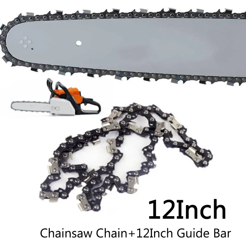 12 дюймовая цепь для пилы 3/8 дюйма 44 + Направляющая Пластина Stihl MS170 MS180 MS18|Детали