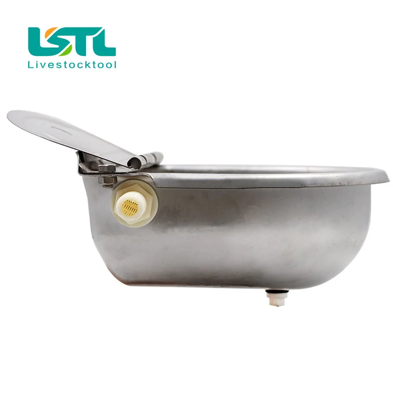 2500ML Cattle Horse Dog Waterer Automatic Drinker Bowls Stainless Steel Drinking Bowl Float Outlet For Farm Animal Feeding | Дом и сад