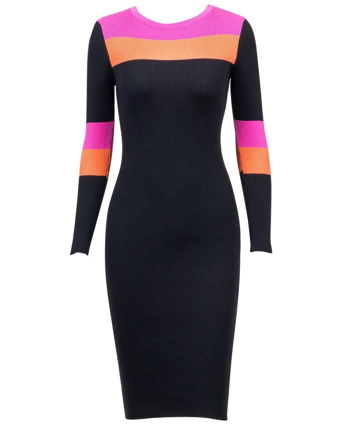 Осенне-зимнее женское платье-свитер элегантное трикотажное облегающее платье с