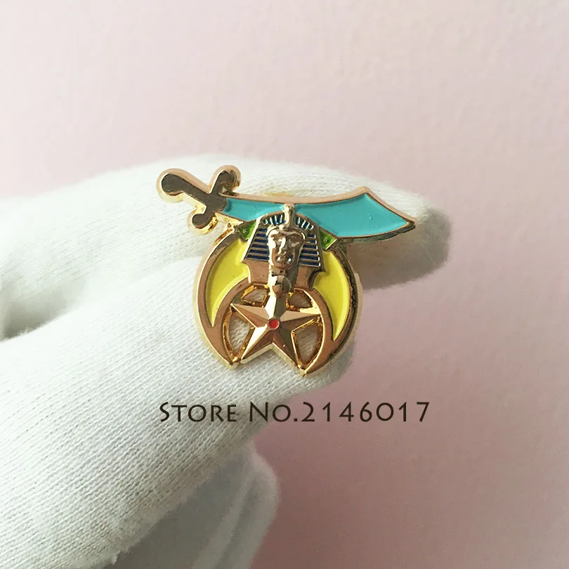 100 шт. булавки и значок Masons Shrine масонская брошь Scimitar Shriner масонский меч полумесяц