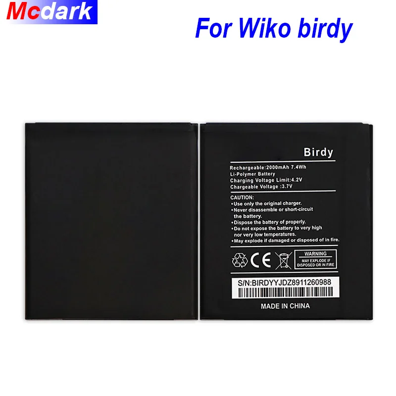 Mcdark 2000 мА · ч аккумулятор Wiko Birdy для аккумуляторная батарея AKKU ACCU PIL|Аккумуляторы