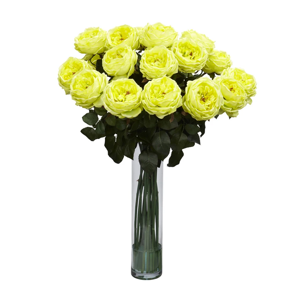 Почти натуральный интересные розы композиция из шелковых цветов|Искусственные