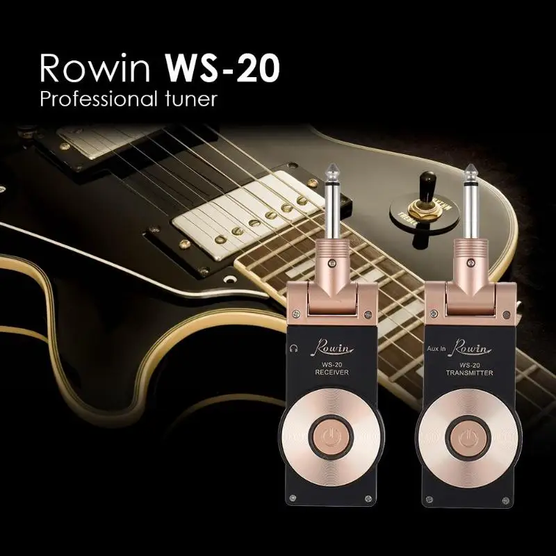 Rowin WS 20 2 4G беспроводной Перезаряжаемый электрогитарный передатчик + приемник