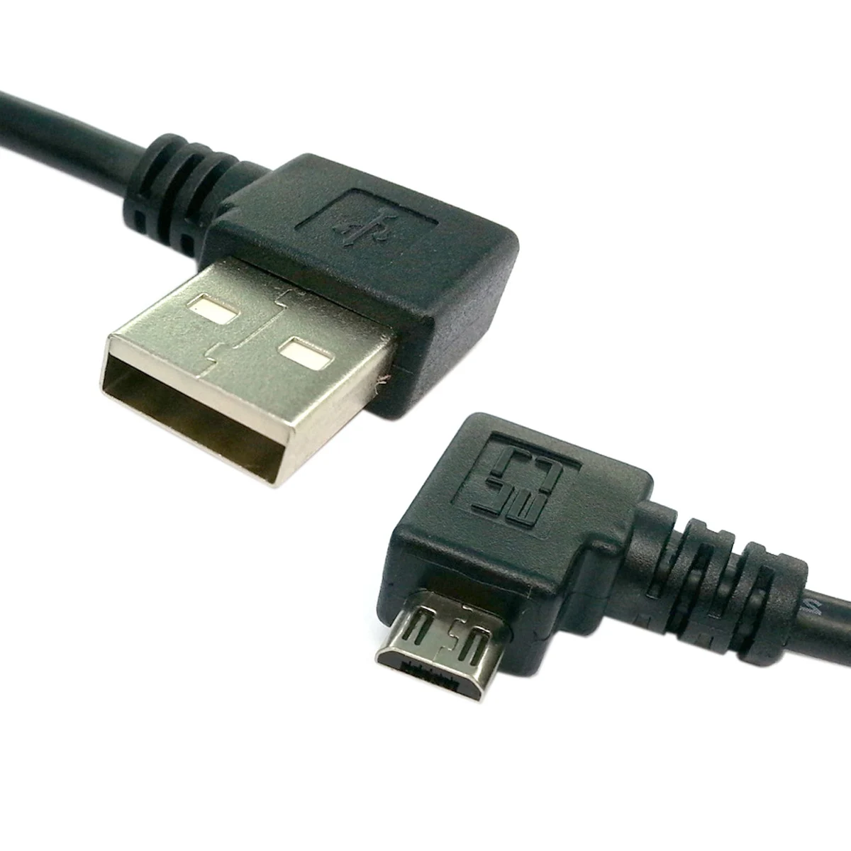 CYDZ 15 см короткий 90 градусов USB 2 0 к Micro B Штекерный кабель позолоченный