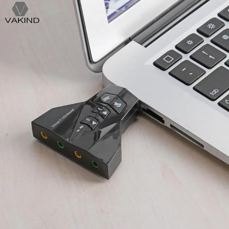 Двойной микрофон гарнитура 3D Аудио Карта звуковая карта Виртуальная 7 1 CH