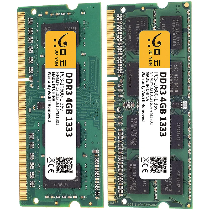 Оперативная память Ju Yun DDR3L 4 Гб 1333 МГц ОЗУ для ноутбука 1066 1600 совместима с