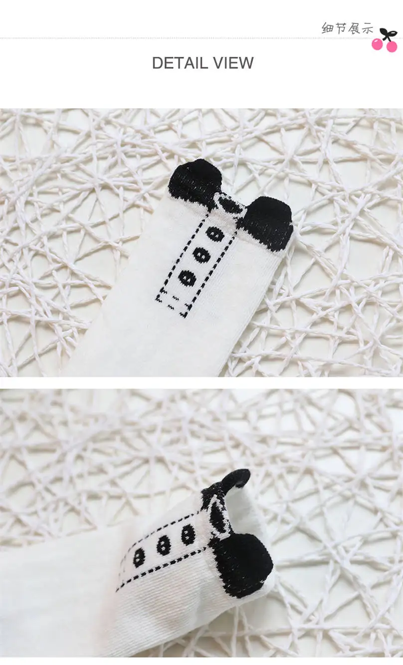 Calcetines adorables para beb&eacute; reci&eacute;n nacido, medias largas hasta la rodilla, con dise&ntilde;o de lazo negro, para ni&ntilde;o y ni&ntilde;a-2