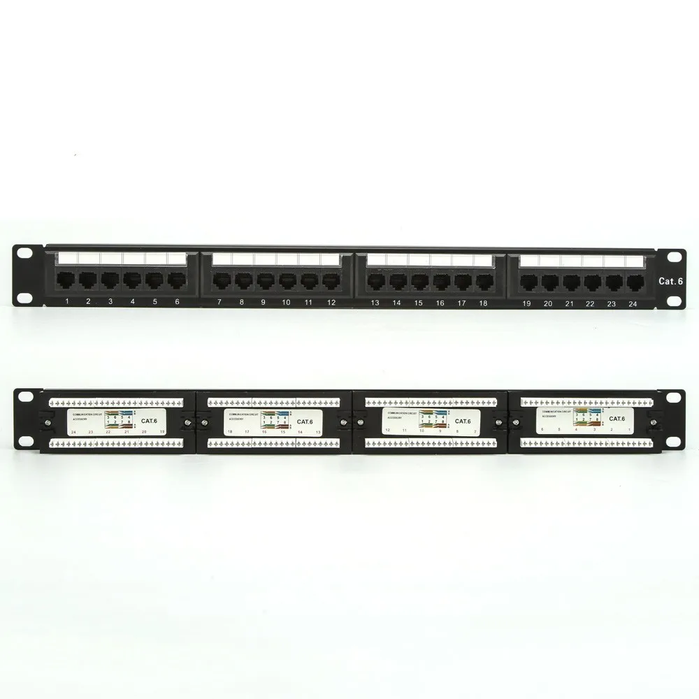 19in 1U шкаф UTP 24 порта CAT6 патч панель RJ45 сетевой кабель адаптер неэкранированный