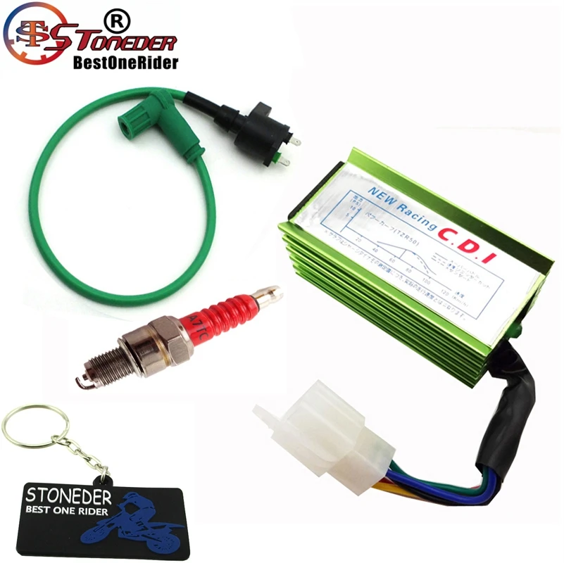 STONEDER Racing катушка зажигания 5 Pin AC CDI A7TC Свеча для 50cc 70cc 90cc 110cc 125cc 140cc 150cc ATV Go Kart Pit Dirt