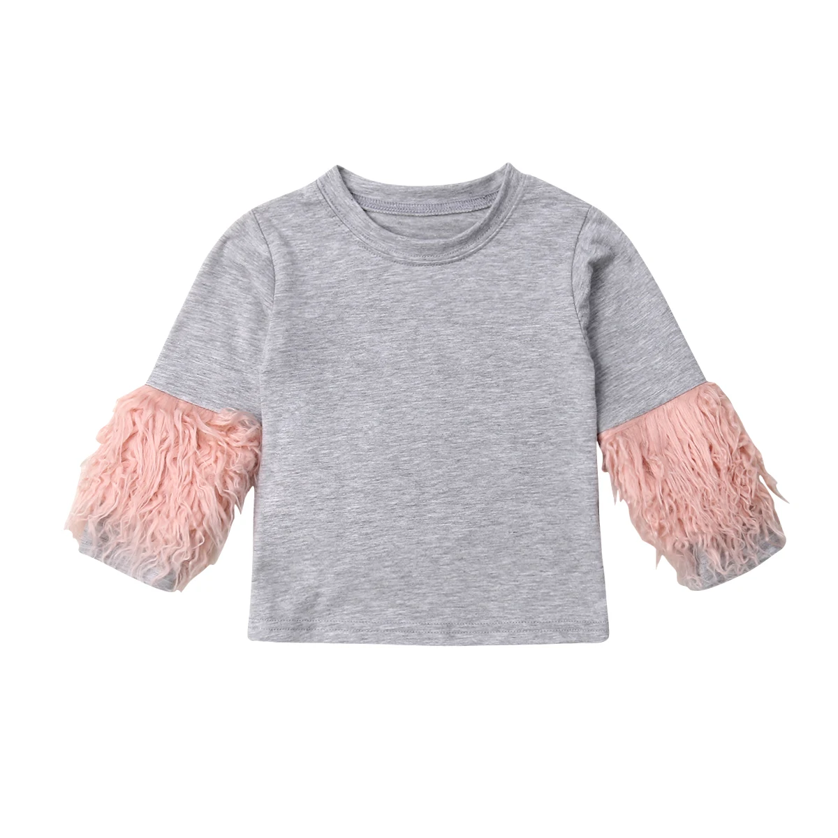 

Toddler Kids Baby Girl Cotton Casual Plush tassel Long Sleeve T-shirt Top Blouse Clothes New